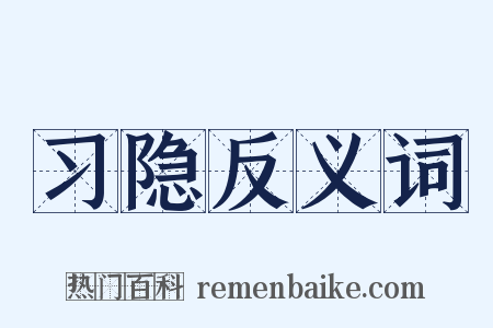 习隐反义词是什么意思的图片